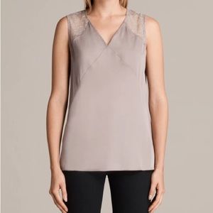 ALLSAINTS lace satin blouse US 8